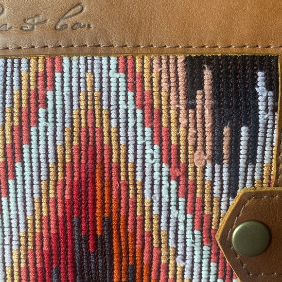 EUC Nena & Co OOAK Everything Clutch Wallet Leather Vintage Huipil - Picture 4 of 6